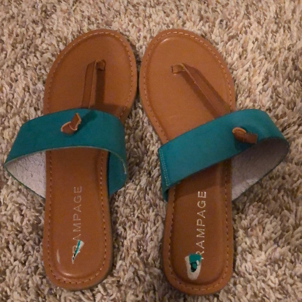 Rampage teal sandals worn once to big